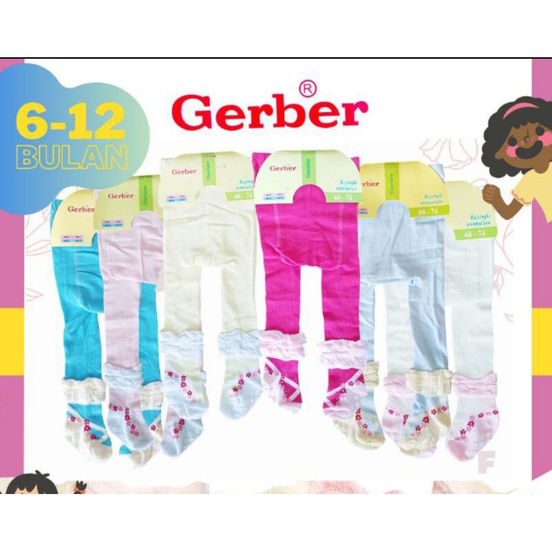 lejing bayi Gerber renda bawah 6-12