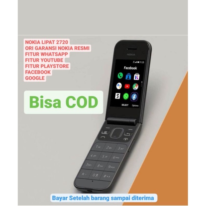 Hp Lipat Bisa Wa Handphone Nokia 2720 Ori Hp Nokia Lipat 2720 Handphone Lipat Nokia 2720 Android Ori