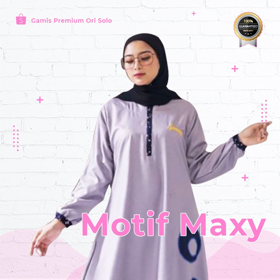 Motif Maxy Gamis Wanita Kekinian Dress Muslim Wanita Premium Ori by Spassy