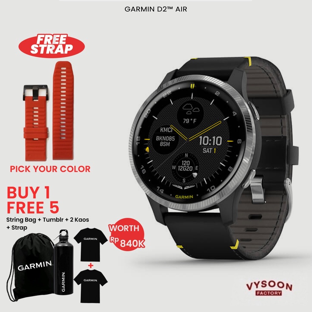 Jam Tangan Garmin D2 Air GPS Aviators Amoled Garansi Resmi 2 Tahun