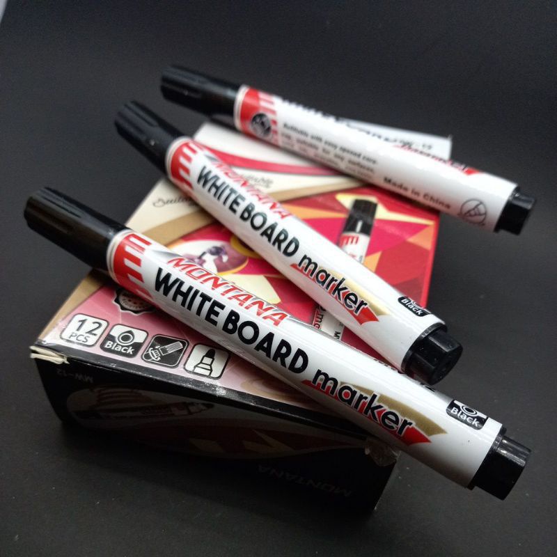 

(12pcs)Spidol Montana WhiteBoard Papan Tulis Non Permanent/spidol bisa dihapus