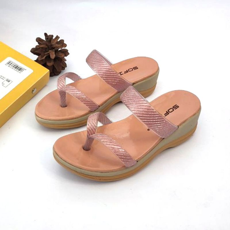 sandal anak perempuan wedges japit slop | sandal party anak cewek