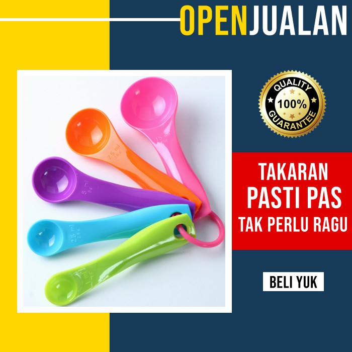 Jual Sendok Takaran Bumbu Supplier Sendok Takaran 5 In 1 Sendok Bumbu 1 Set Plastik Dpr031 9992