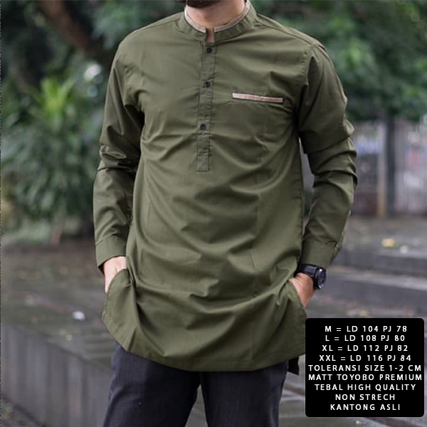 Baju Koko Pria Anwa Matt Toyobo Size S M L XL &amp; XXL