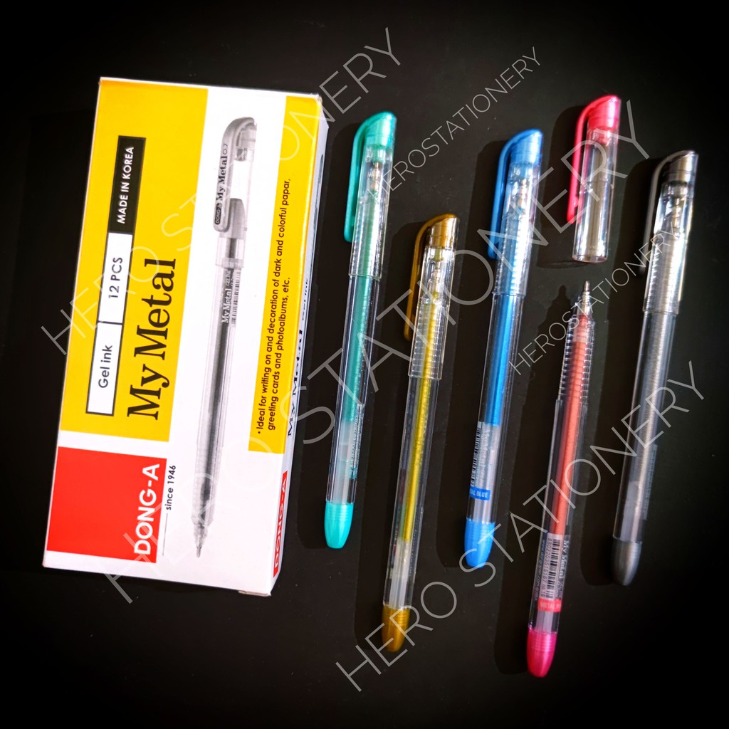 

SATUAN Pena gel pen dong-a my metal 0.7 mm warna metalik metallic colors