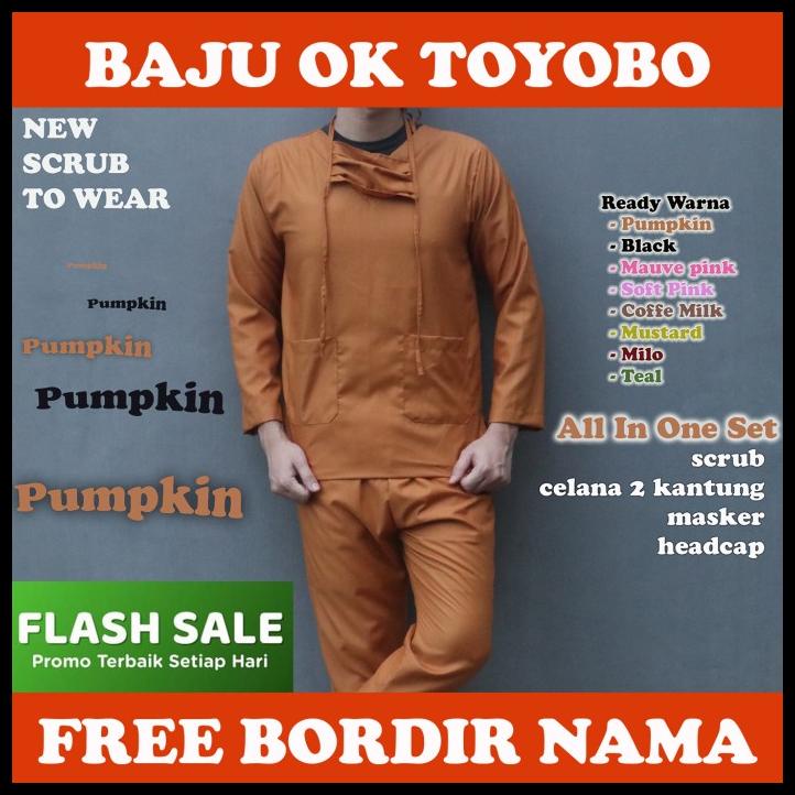 Ready Baju Ok Bahan Toyobo Premium / Baju Jaga / Baju Oka / Scrub