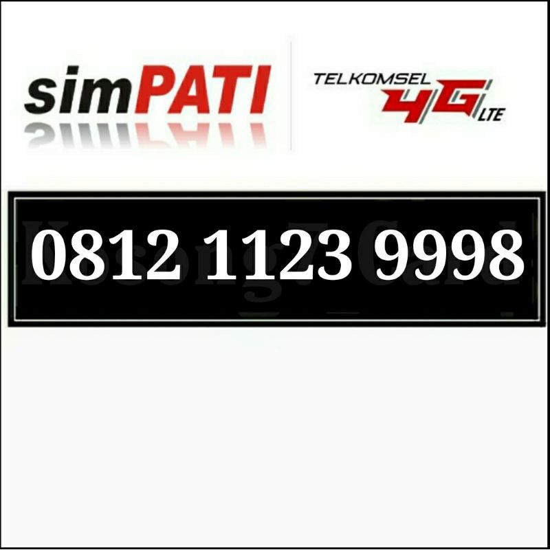 Kartu Simpati 4G Urut Naik 123 Triple 9998 Angka Besar Nomor Cantik Nomer Telkomsel