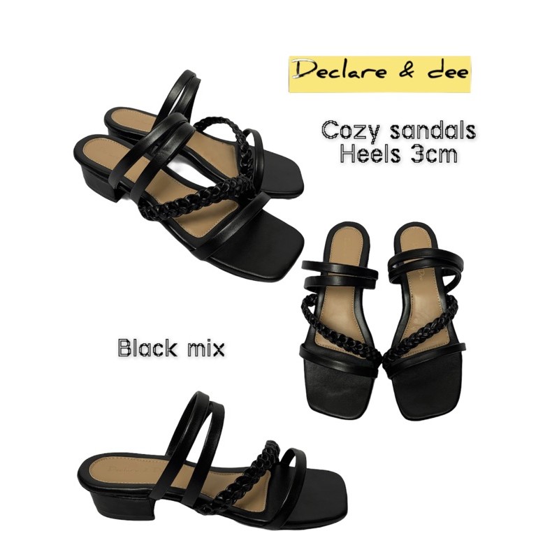 DECLARE &amp; DEE COZY SANDALS HEELS WANITA 3CM