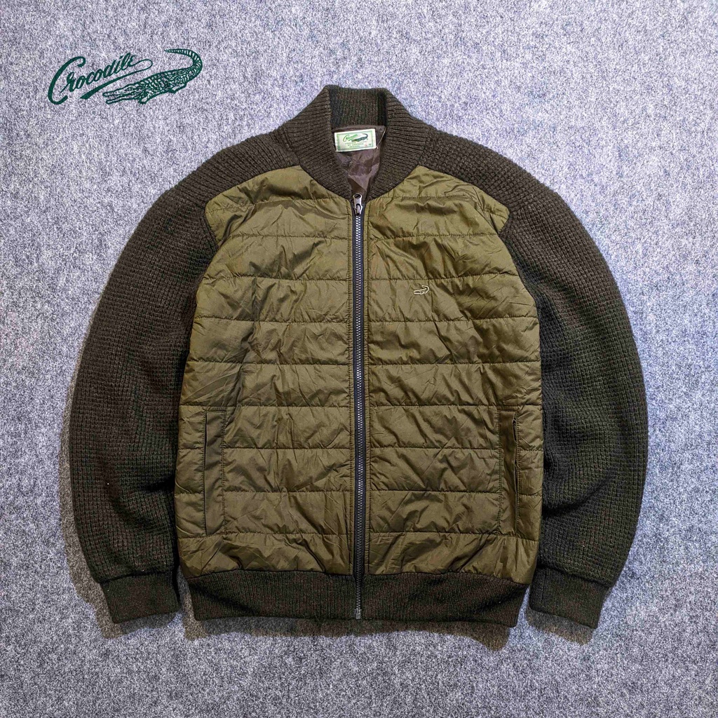 Crocodile Rajut Fashion - Jaket Casual Pria Kasual Knitwear Cowok Second Bekas Original - JX657