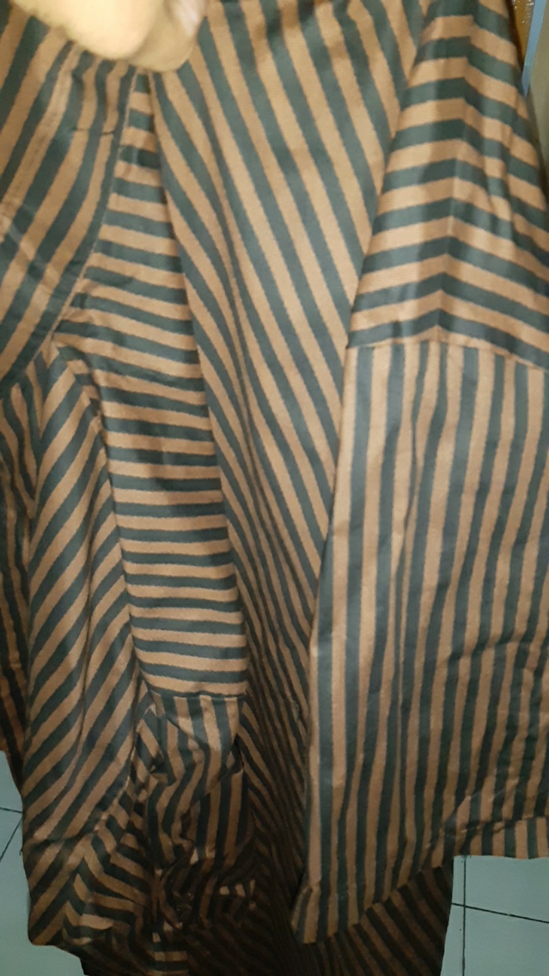 Lurik Coklat Pendek Kemeja Batik Pria Full Furing Bahan Katun Halus Primisima