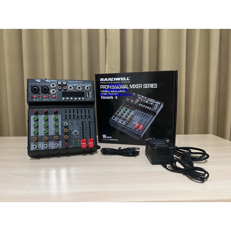 MIXER AUDIO 4 CHANNEL BLUETOOTH SOUND CARD USB HARDWELL REVERB 4