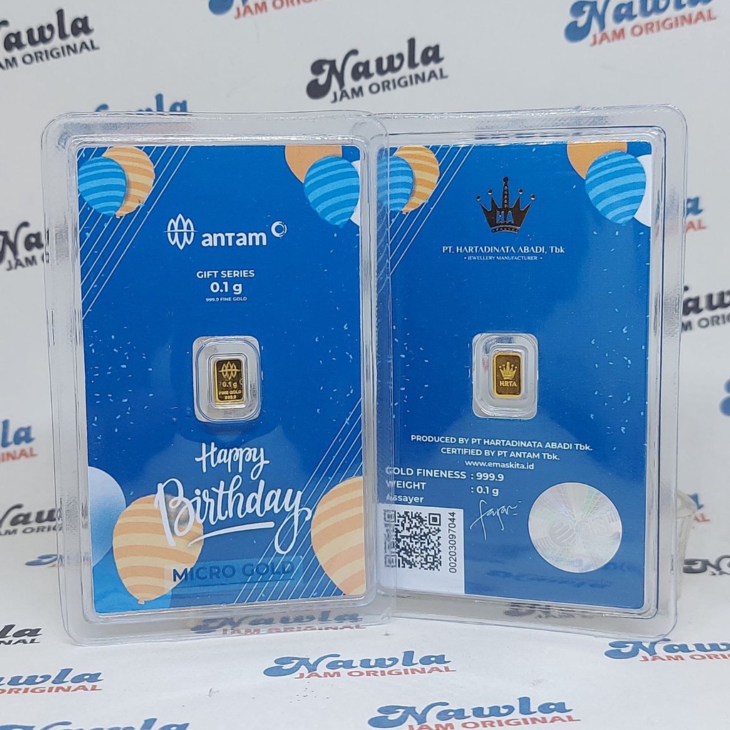 Antam 0.1 gram Micro Gold Premium Emas Murni 24 Karat Hartadinata x Antam Logam Mulia Emaskita