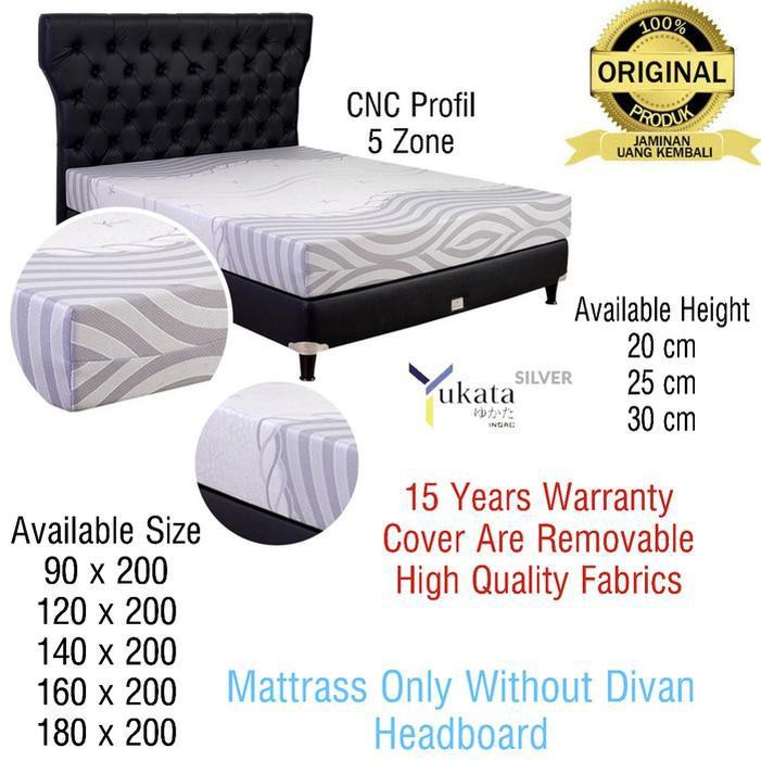 IH |  Kasur Inoac Yukata Silver 120x200x20 |Kasur Busa Inoac |Kasur Inoac  | Perlengkapan rumah