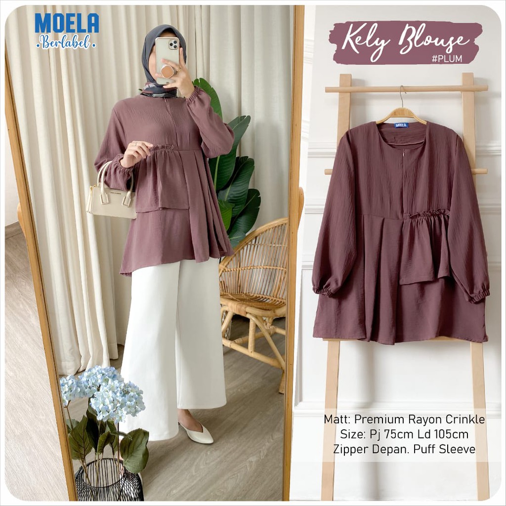 Kely Blouse Premium Cotton Rayon Moela