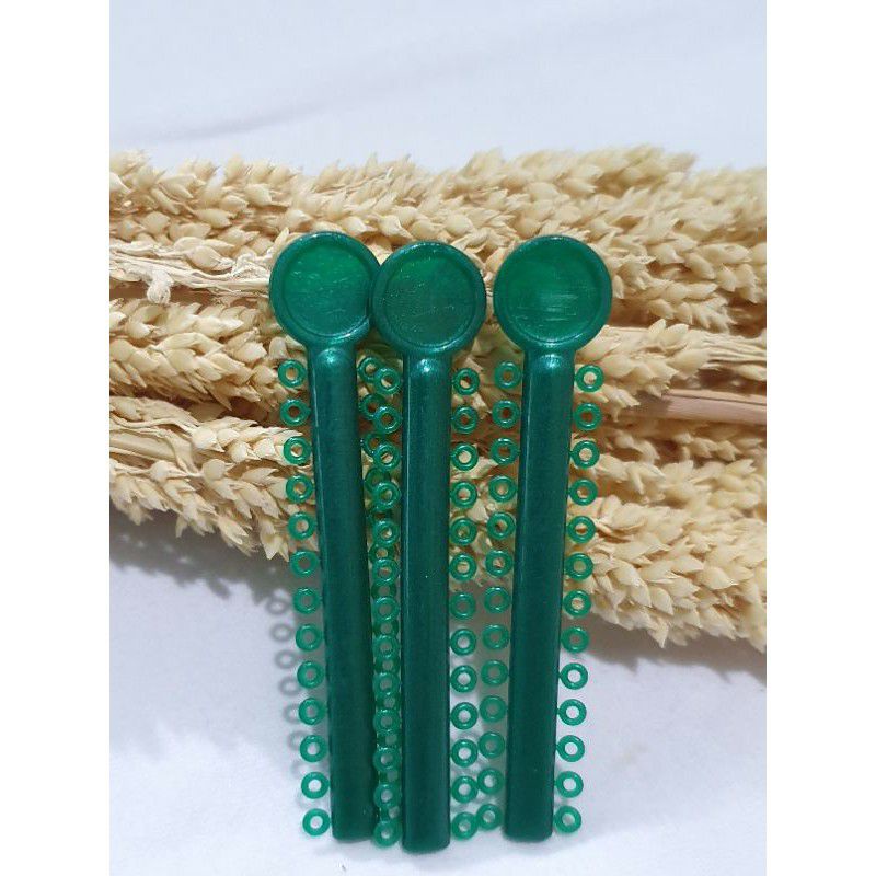 Karet power o creatif warna hijau metalik
