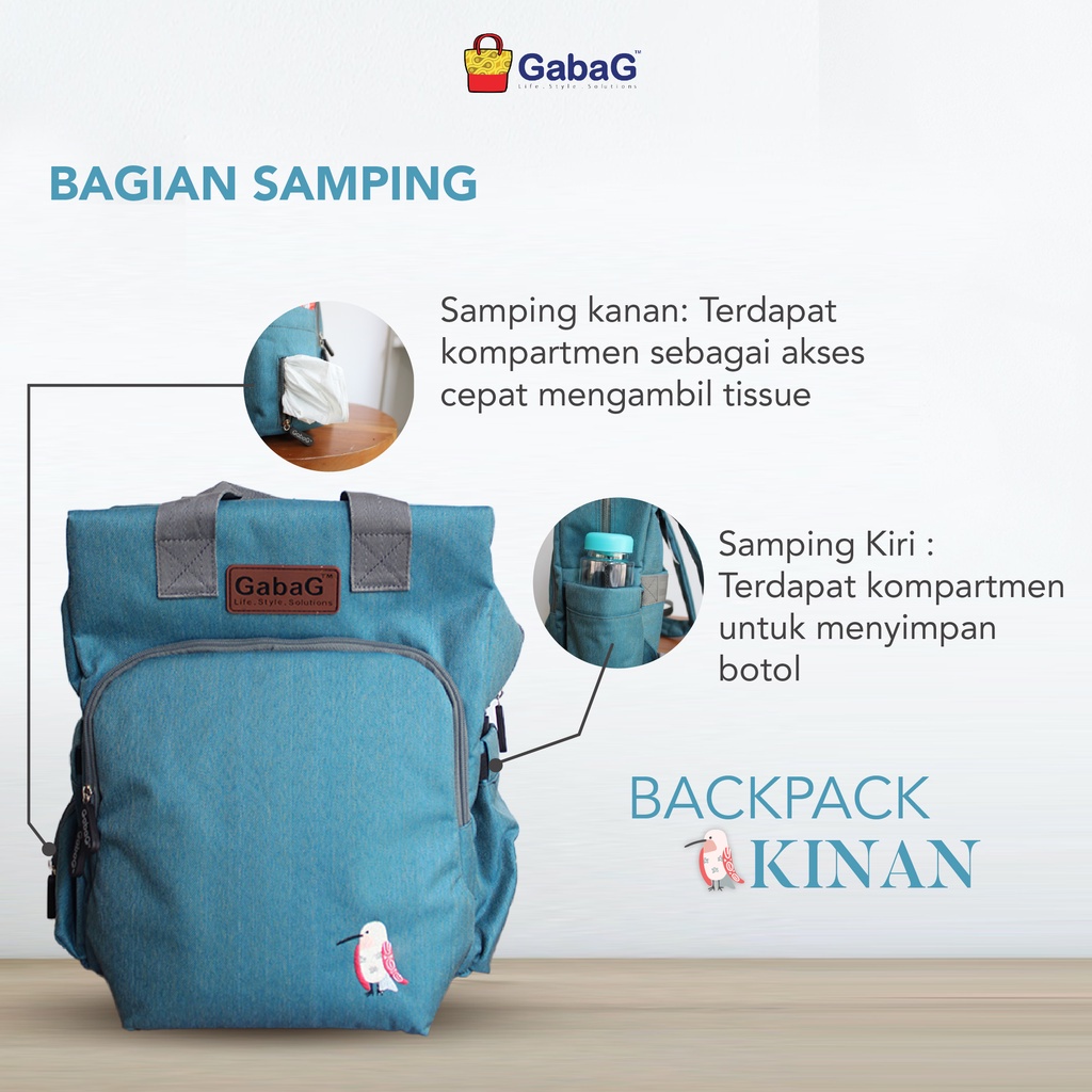 GABAG COOLER BAG KINAN - BACKPACK SERIES (FREE 2 ICE GEL)