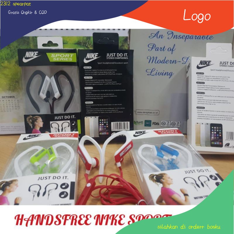 HF EARPHONE HEADSET NIKE SPORT SEREIS + MIC S