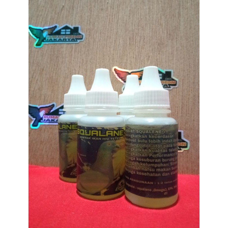 suplemen vitamin harian minyak ikan hiu tetes burung dara merpati squalane perawatan burung mabung