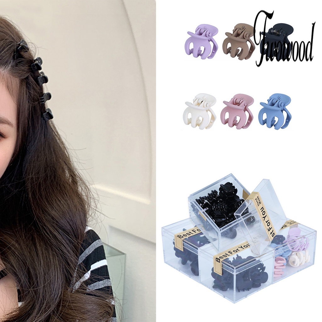 6pcs / Set Jepit Rambut Ponytail Bahan Resin Tahan Lama Untuk Pesta