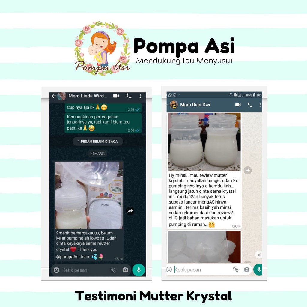 Alat Sedot Pompa Asi Mutter Krystal Breast Pump Original Kualitas Premium By Mallpompaasi