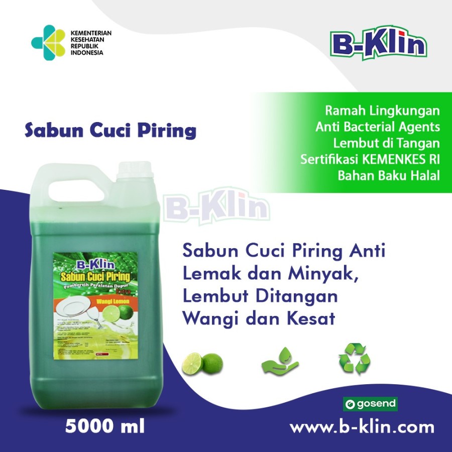 B-Klin Sabun Cuci Piring 5 liter Jeruk Nipis Kualitas Bisnis