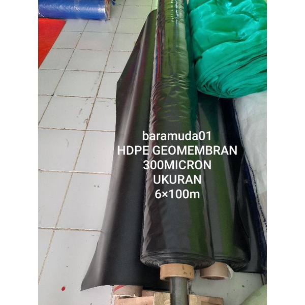 Terpal kolam ikan 6×100m micron300 HDPE GEOMEMBRAN Kualitas terbaik