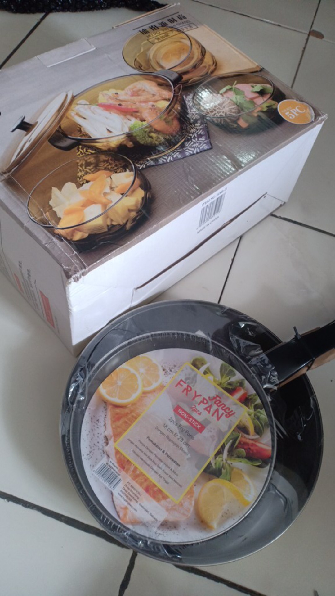 Frypan Set 2 Pcs 18cm Dan 23cm  Wajan Fry Pan Murah