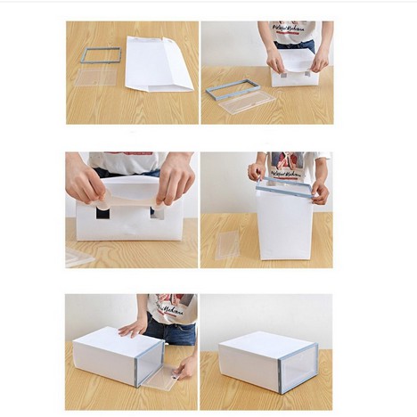 (1PCS) Tempat Penyimpanan Kotak Sepatu Penyimpan sandal Shoe Storage Box Sepatu Frame