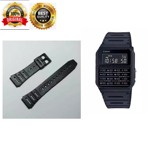 Tali Strap jam tangan casio calculator kalkulator CA-62 CA-61 CA-55 CA-53w Bonus Pen