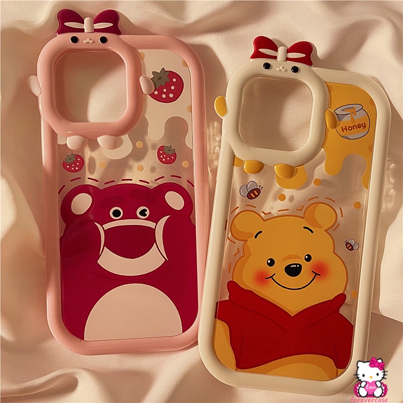 Soft Case TPU Motif Kartun Winnie the Pooh 3D Untuk IPhone XR 13 12 11 Pro MAX 6 6S 7 8 Plus X XS MAX SE 2020