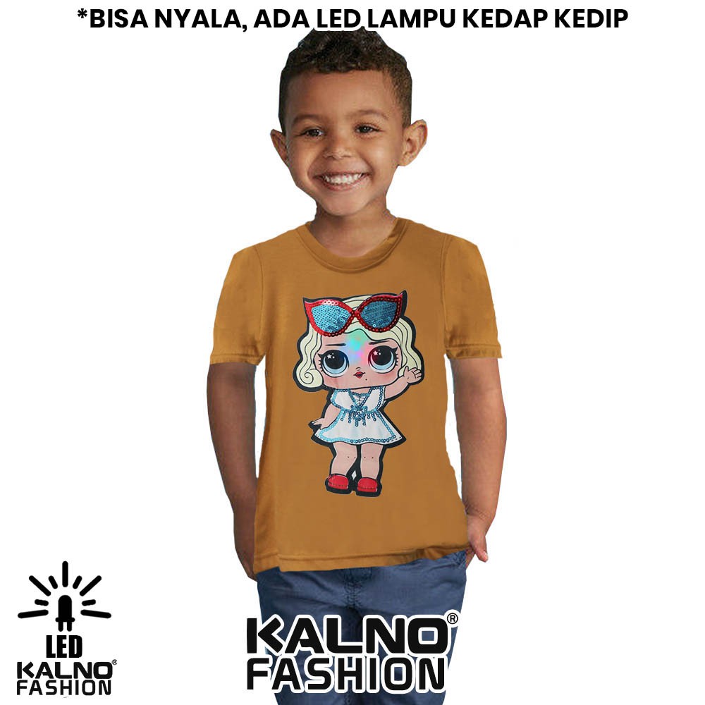 kaos baju anak LOL 1 LED umur 1 - 7 tahun bisa nyala - random karakter LOL KAOS LED KAOS NYALA