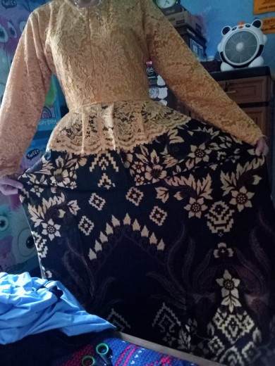Gamis Brokat Kondangan Batik Remaja Tersedia Ukuran S-jumbo Bisa Couple/pisah