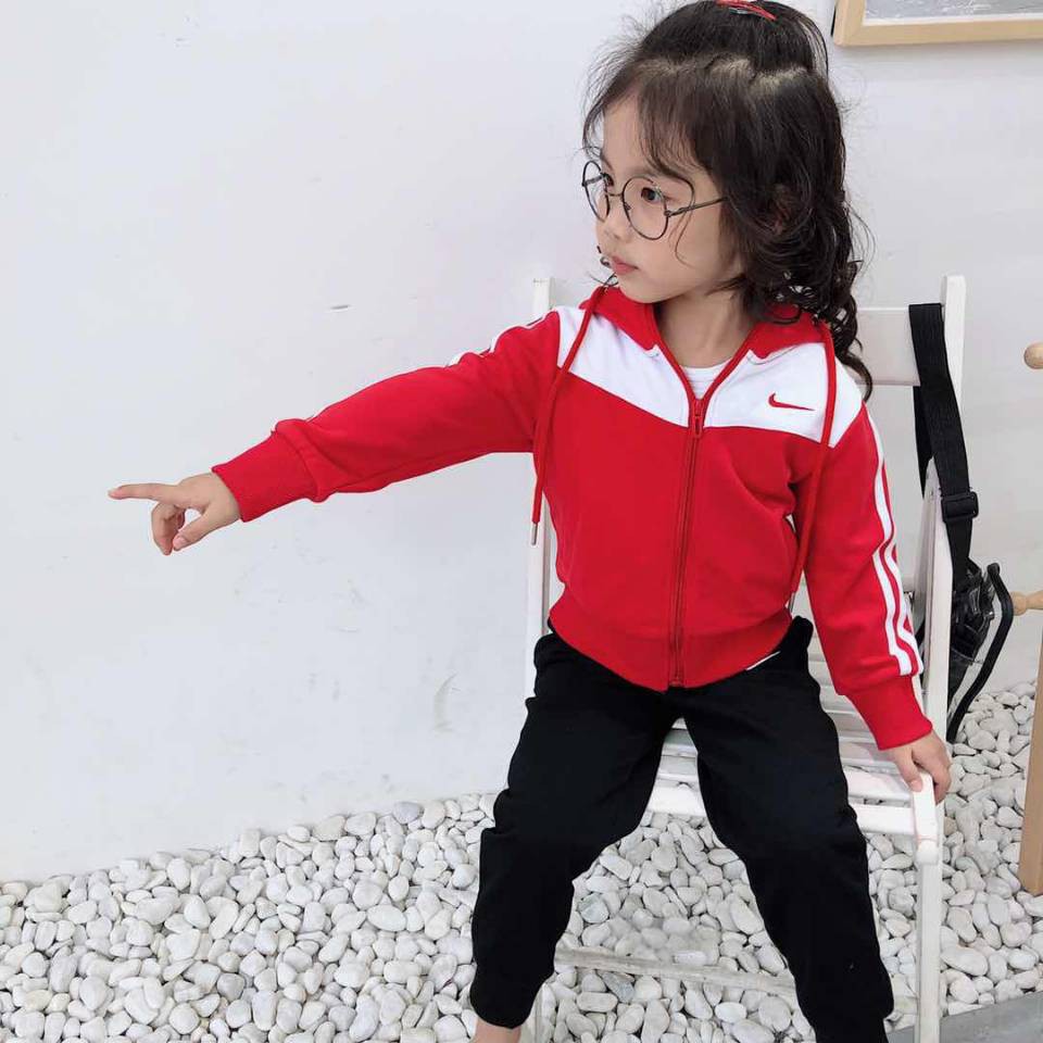 Setelan Sweater Kaos Hoodie Sport Anak Laki Laki Desain Nikecelana Panjang Untuk Musim Gugur