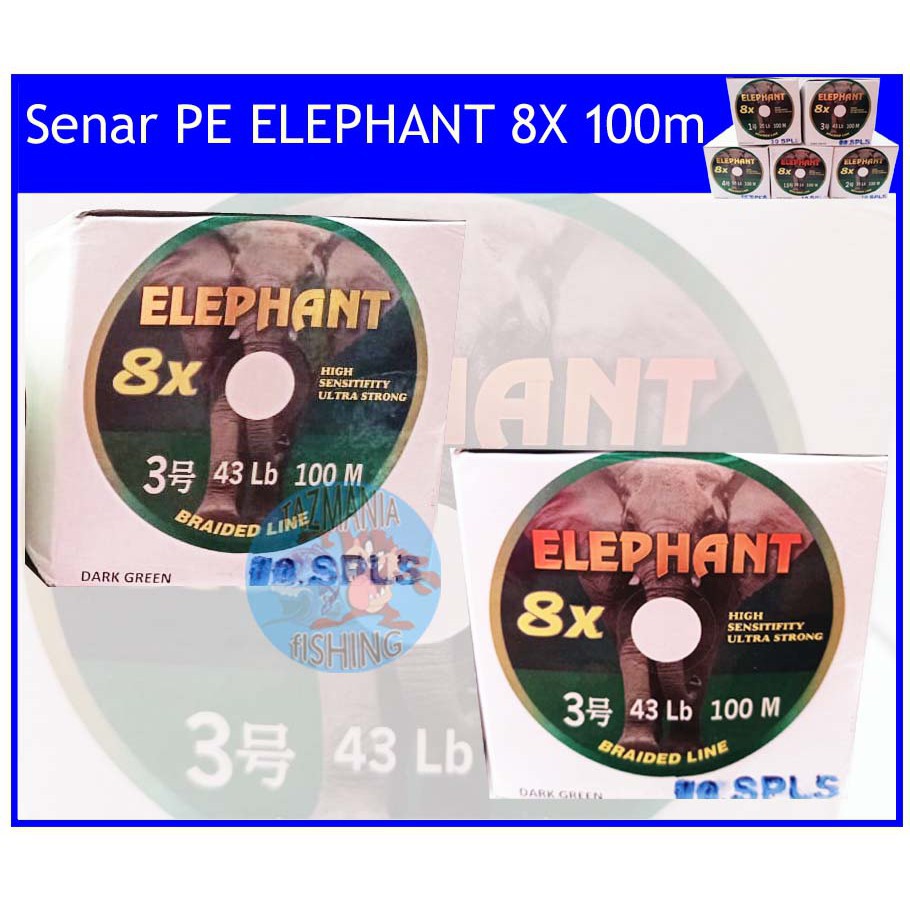 Benang/senar PE ELEPHANT 8X 100m