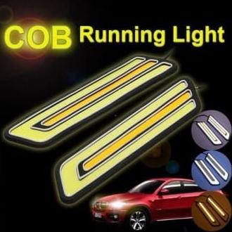 Diskon Lampu Drl Led Mobil Cob Plasma Plus Sein 2 Warna Putih Kuning Diskon