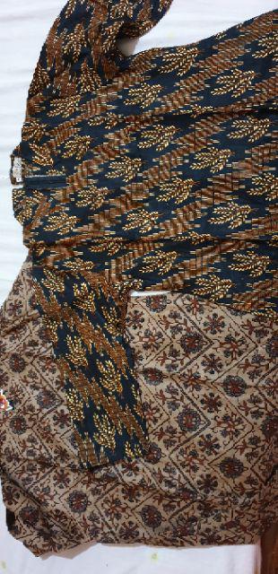 Batik Tunik Sogan Serut Atasan Wanita Batik Lengan Serut Bahan Katun Halus Adem Tidak Luntur