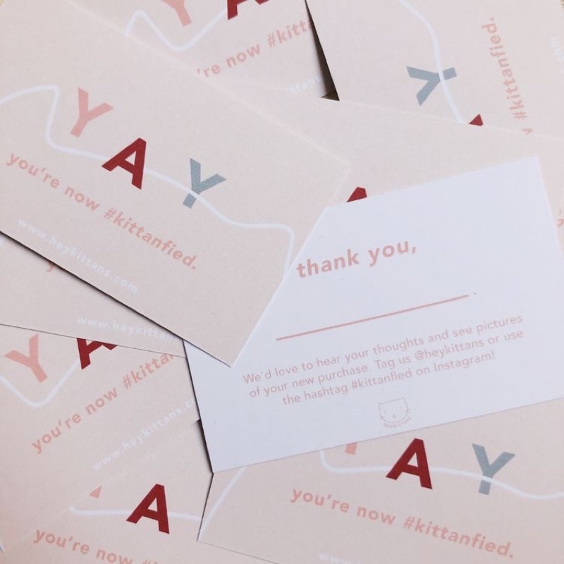 

Thank You Card 2 Sisi - 100pcs + BOX FREE DESAIN