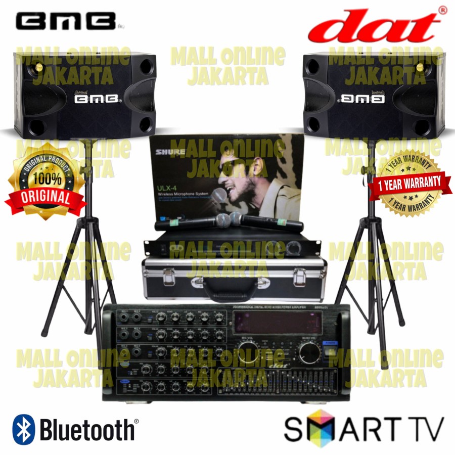 Paket karaoke bmb 8 inch Bluetooth sound system Dat b209aqu Original