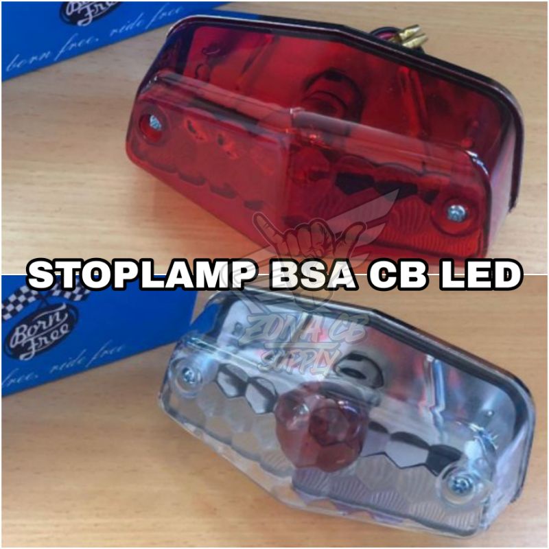 stoplamp led cb bsa import / lampu belakang cb100 cb125 bisa untuk c70 model minimalis set bolam tin