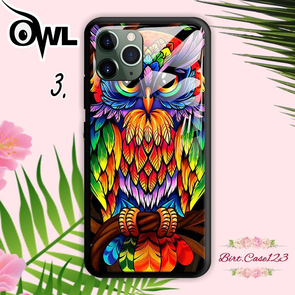 Softcase Back Case Glass Kaca OWL Samsung A02S A12 A11 M11 A20 A30 A50 A50S A30S BC3729