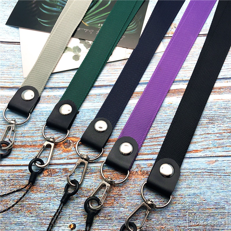 Tali Lanyard Gantung Leher Bahan Metal Untuk iPhone / Kamera / USB / Kartu ID