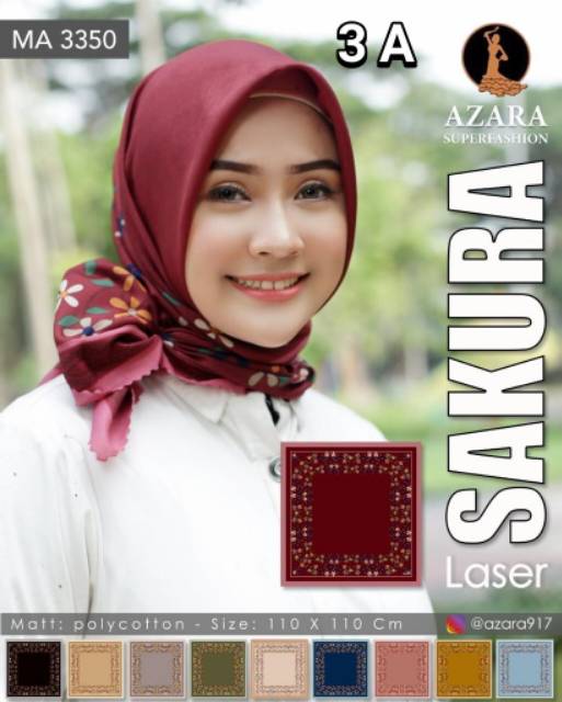 Grosir Hijab Segiempat Laser Motif Lc / Jilbab Segiempat Motif Azara Laser Cut Oskara Maxmara Sakura-5
