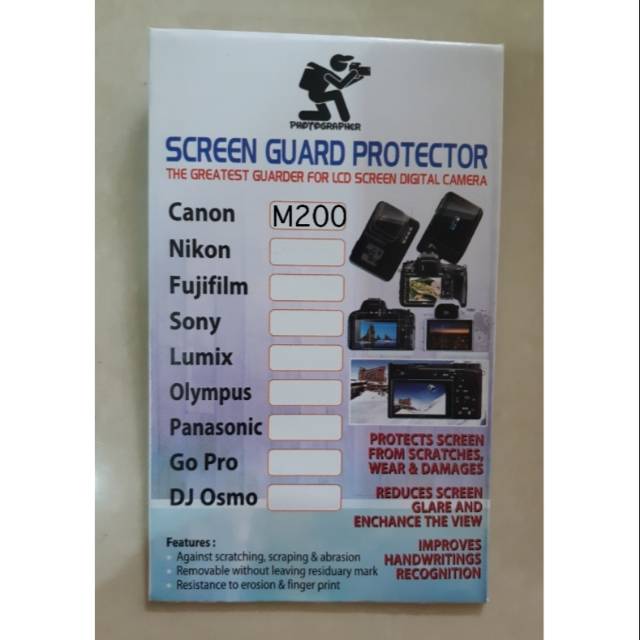 ANTI GORES SCREEN GUARD PROTECTOR KAMERA CANON EOS M200