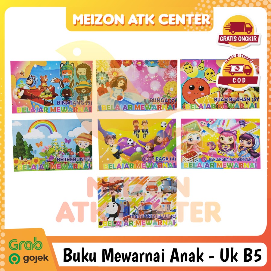 COLORING BOOK B5 Buku Mewarnai BW B5 - RANDOM [1 PCS]
