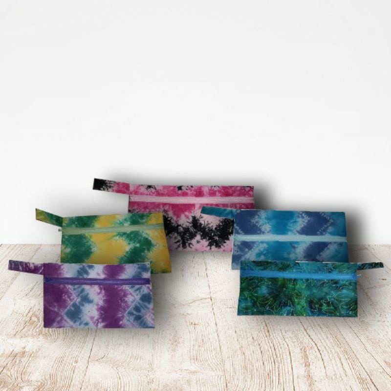 

Kotak pensil jumputan | kotak pensil home made | Tie dye