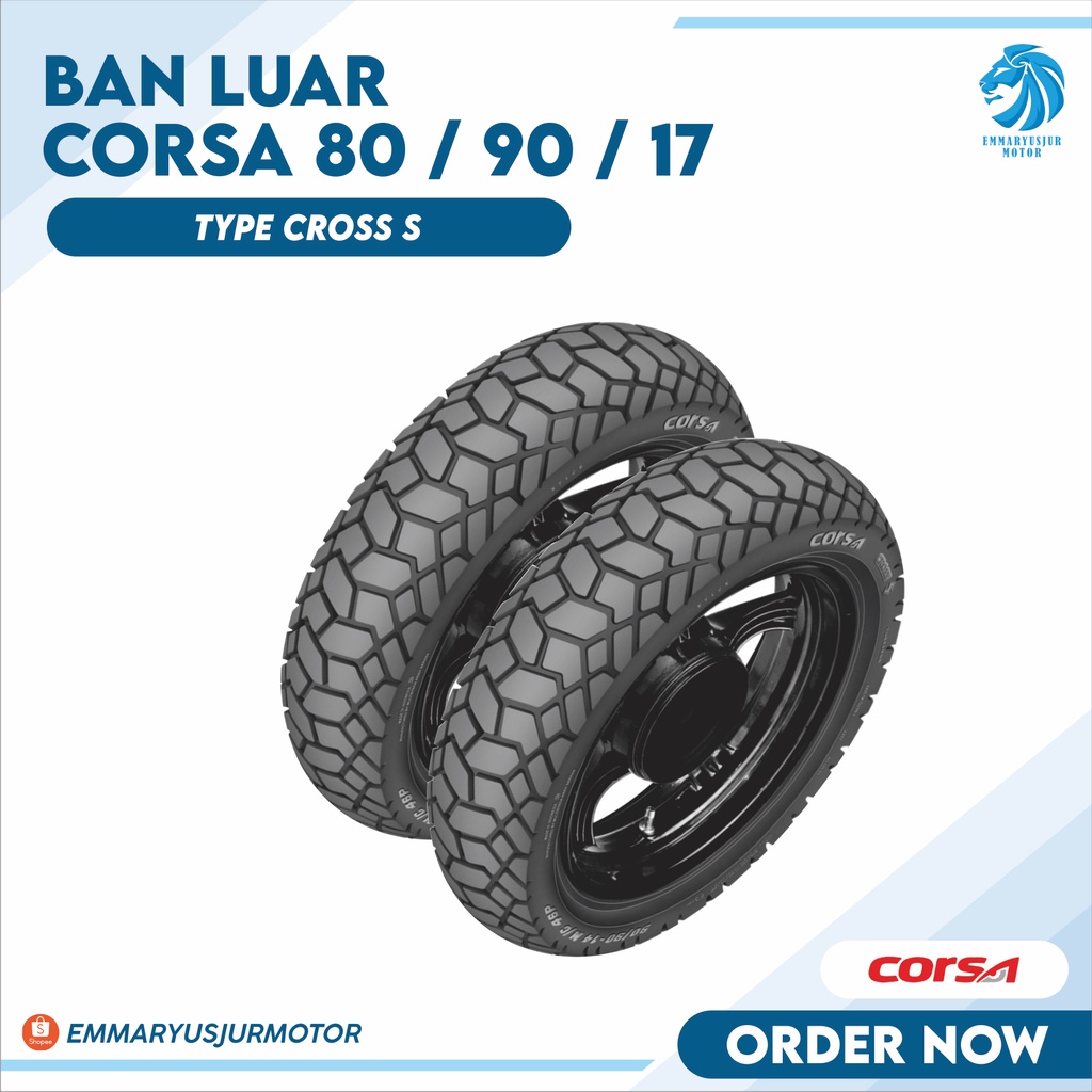 BAN LUAR CORSA 80 90 17 CROSS S TUBELS