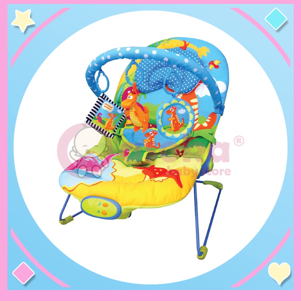 Sugar Baby Premium Healthy Bouncer Bayi 3 Recline - Fun Dino ASOKA