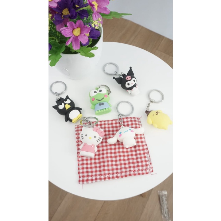 GANTUNGAN KUNCI KARAKTER SANRIO KEYCHAIN KEROPPI KUROPI IMPOR TERMURAH HADIAH SOUVENIR IMUT LUCU