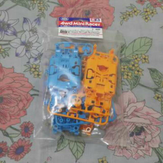 Tamiya CHASSIS MS Chassis Set ( Light Blue / Orange ) # 95386