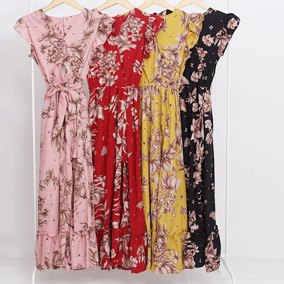 O4Q7 REALPIC IORE88 - JUMPSUIT DRESS WANITA BUNGA ZIA 184 D90